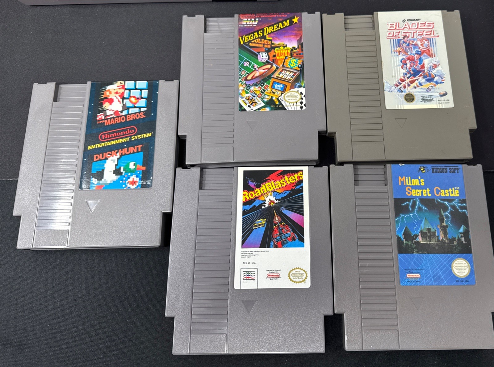 Nintendo NES Very Good Refurbished Top Loader Effect Console OEM Bundle w Games!