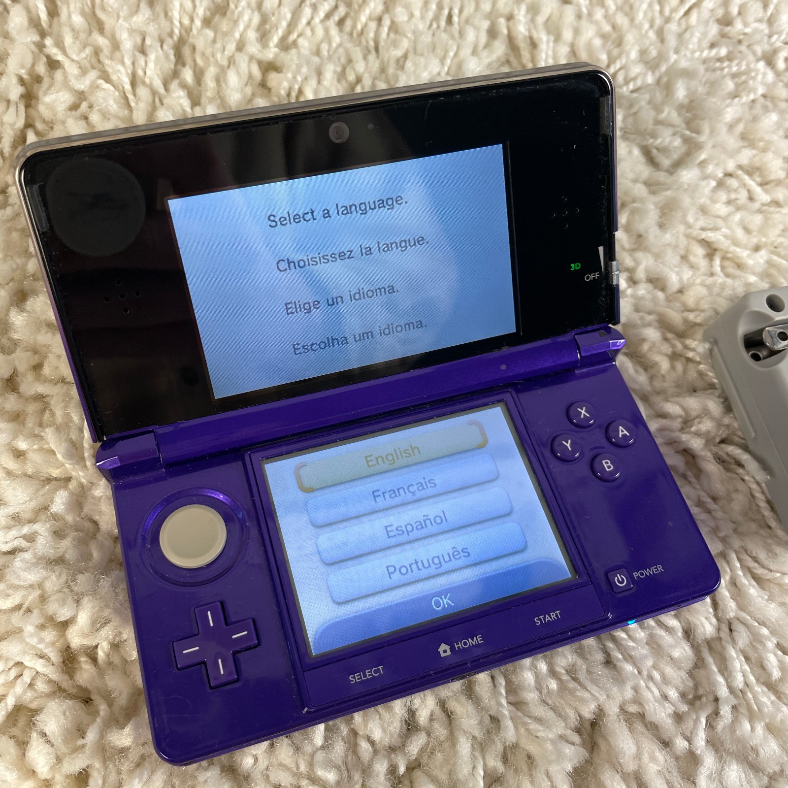 Nintendo 3DS Midnight Purple Handheld Console System CTR-001 Tested