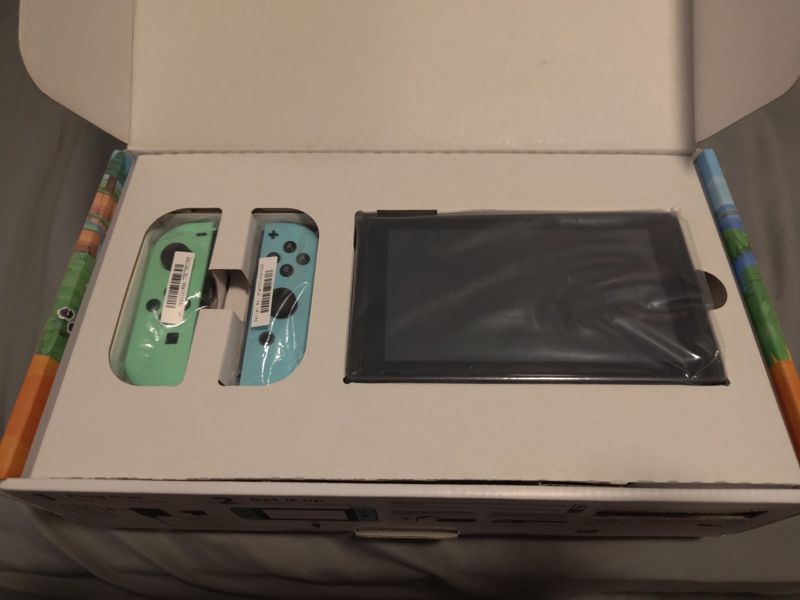 Nintendo Switch Animal Crossing Edition Console COMPLETE CIB CLEAN
