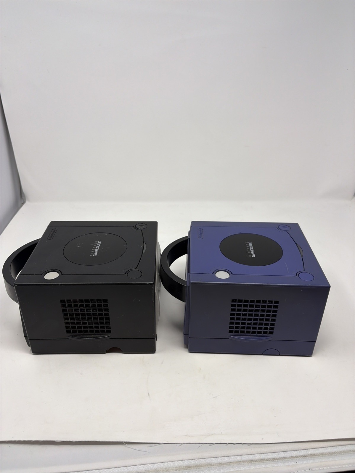 x2 Nintendo GameCube Black Indigo DOL-001 Consoles Only Untested