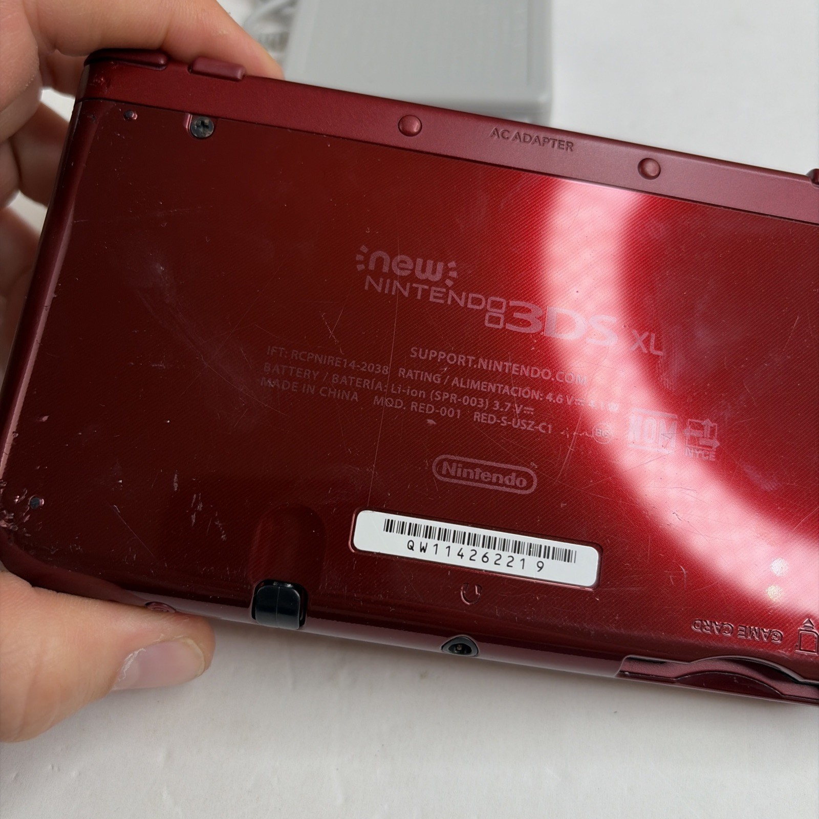 New Nintendo 3DS XL Red Console US Model – Tested! Top IPS W Charger Stylus