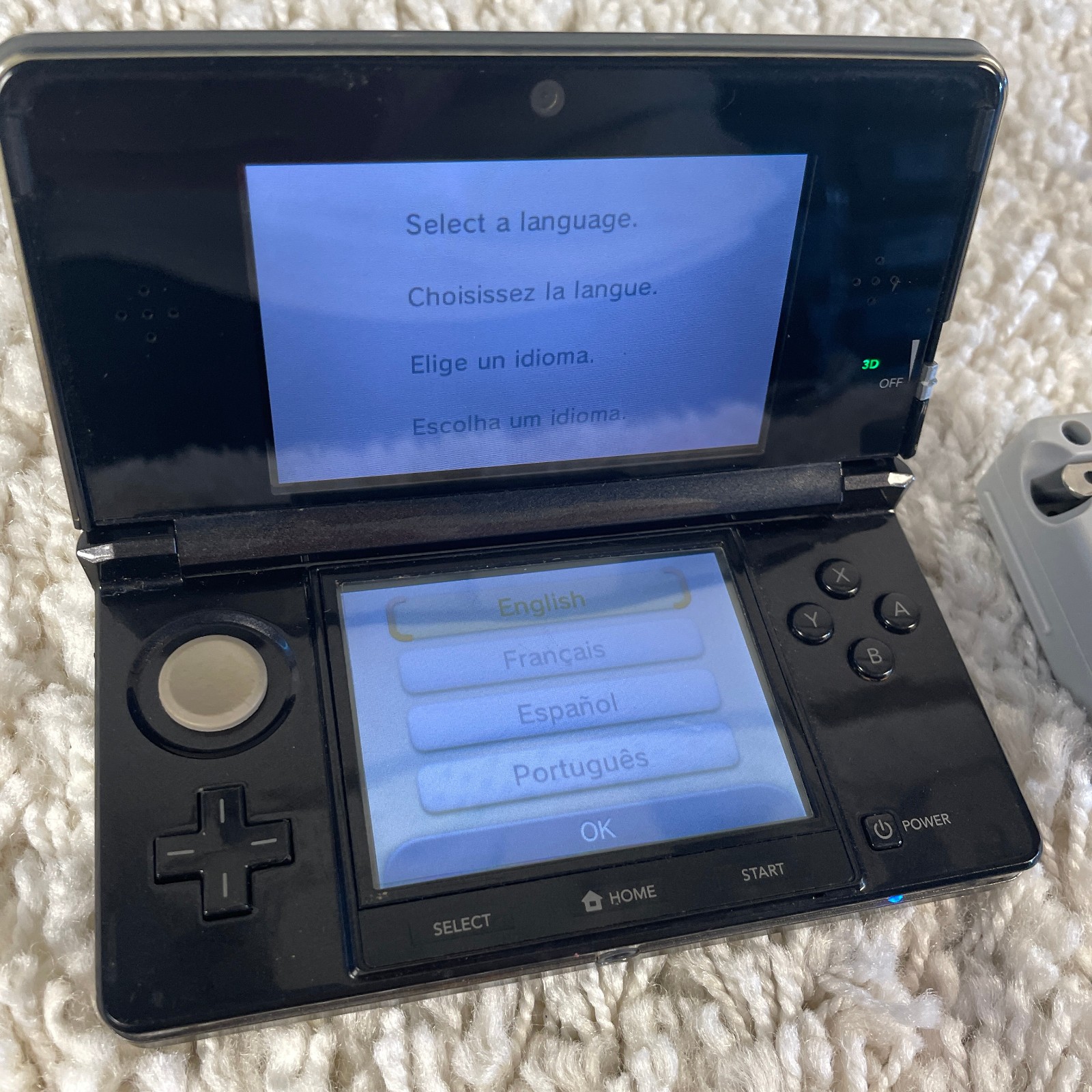 Nintendo 3DS Cosmo Black Handheld Console System CTR-001 Tested
