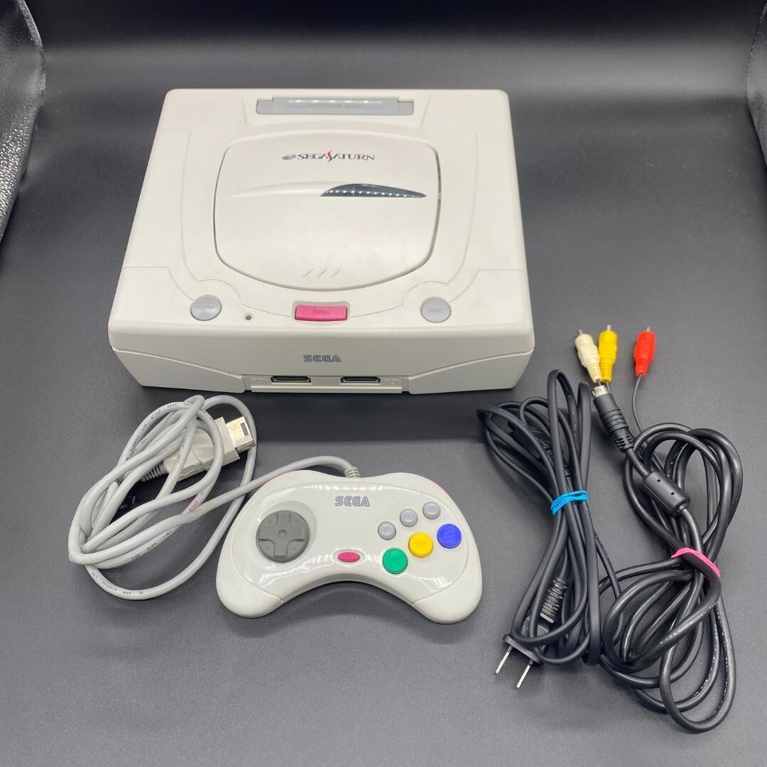 Sega Saturn Console White HST-3220 confirmed working Japanese Version Tested
