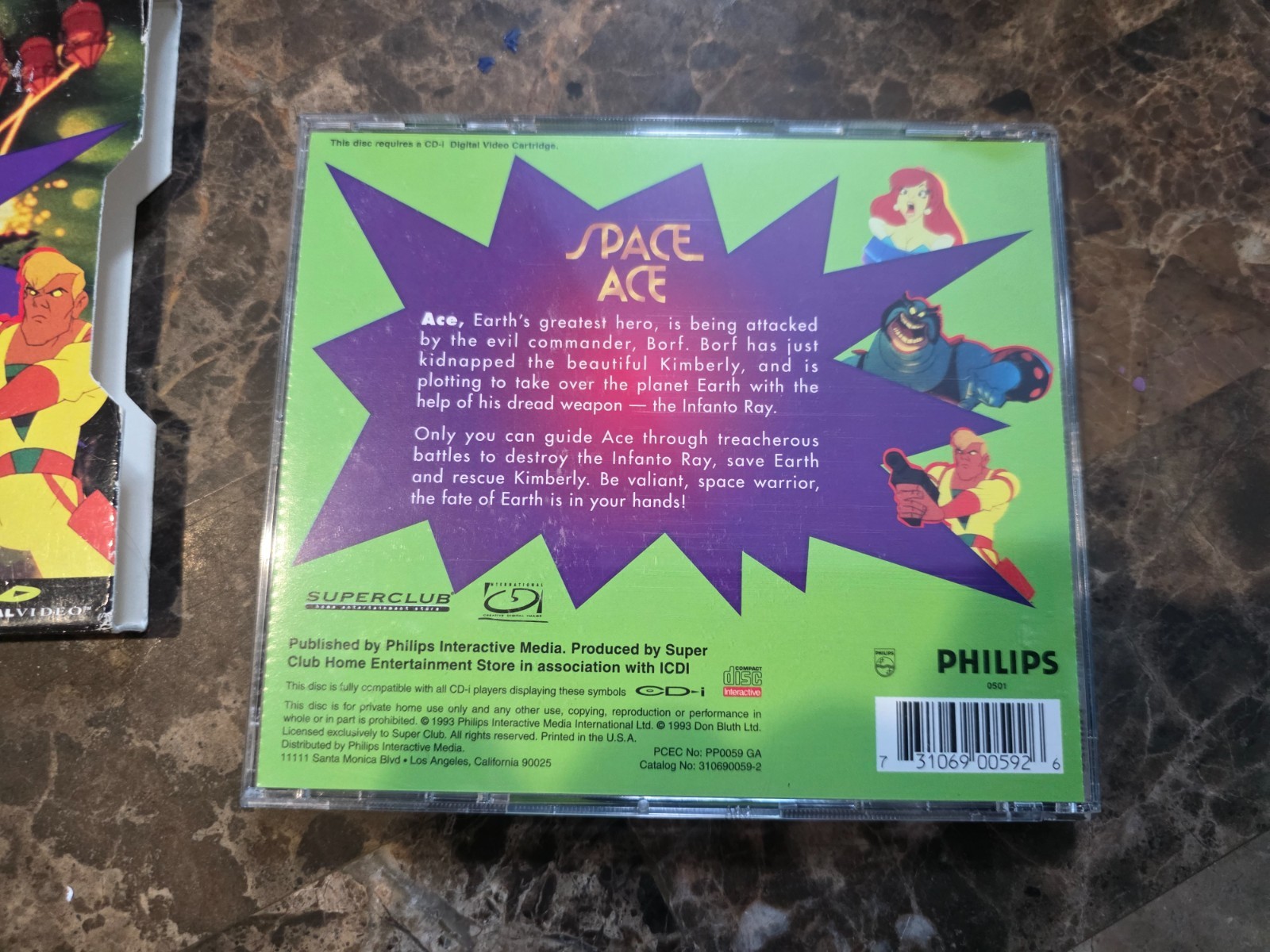 Philips 450 Model CDI (PAL) + Digital Video Cartridge + Space Ace