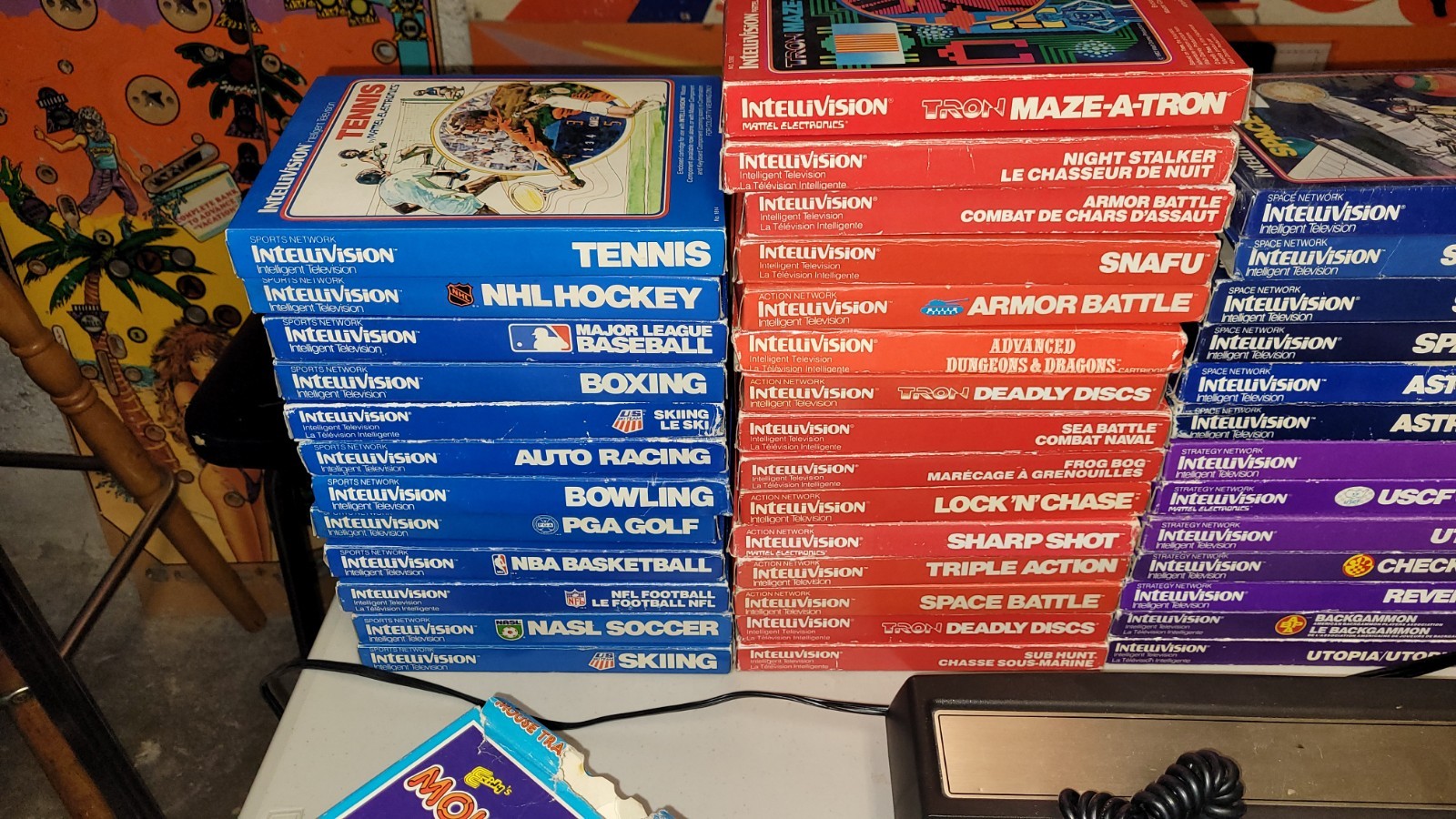 Mattel Intellivision Game system console with 65 games * See pics & Video!