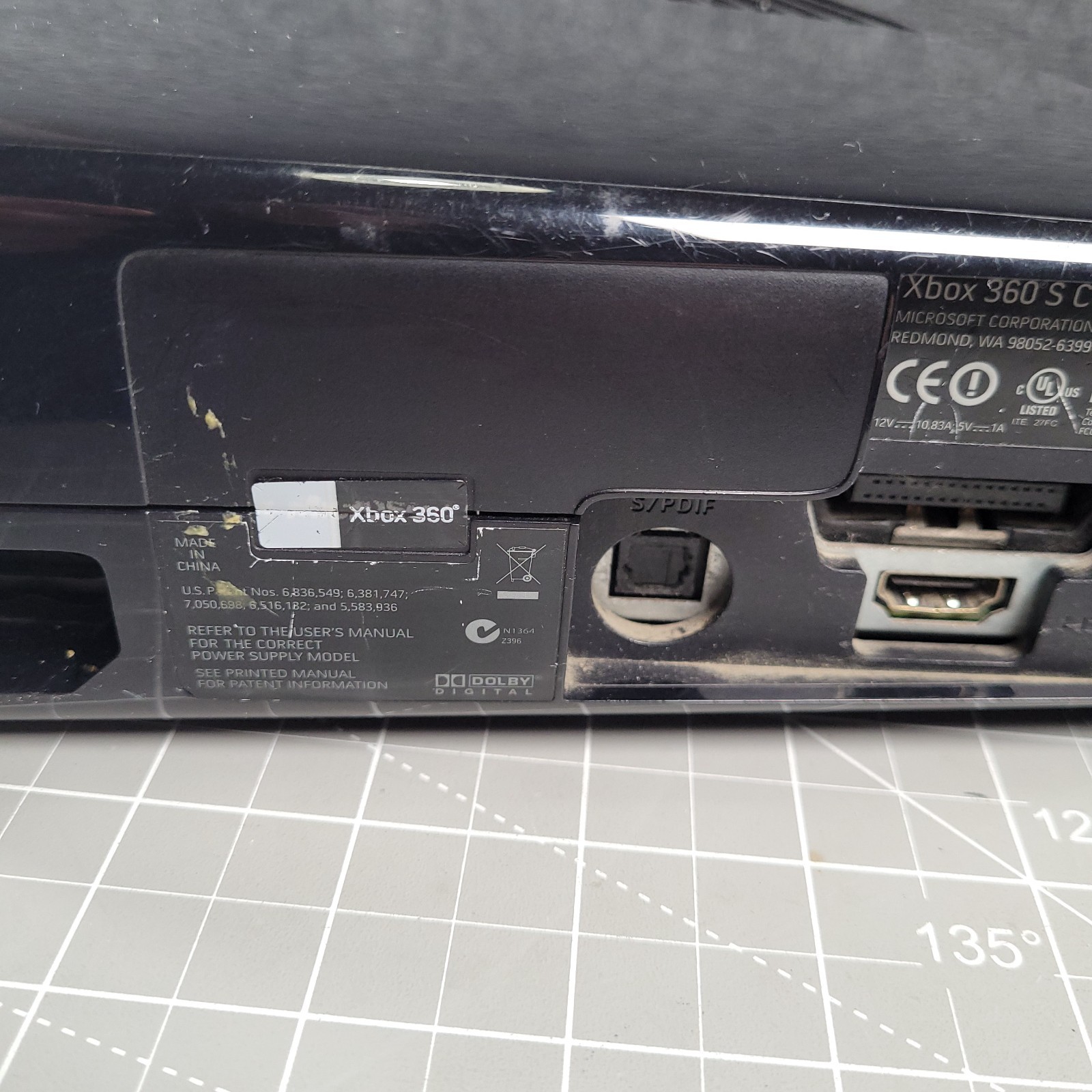 Microsoft Xbox 360 S Console Only #1439 No Hard Drive or Controllers