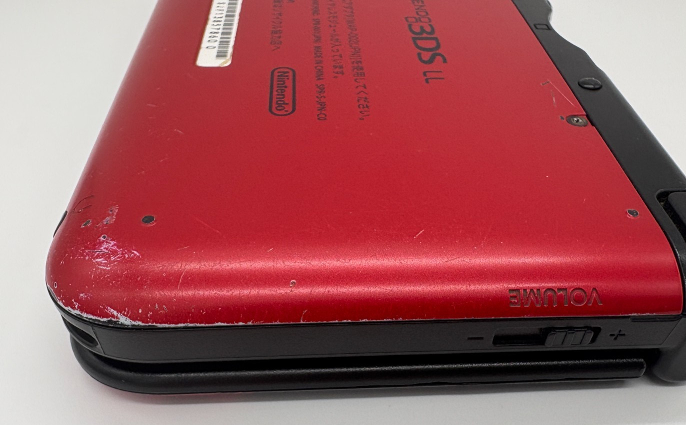 3DS LL Luffy Red Console W/Stylus One Piece Unlimited World R, works good