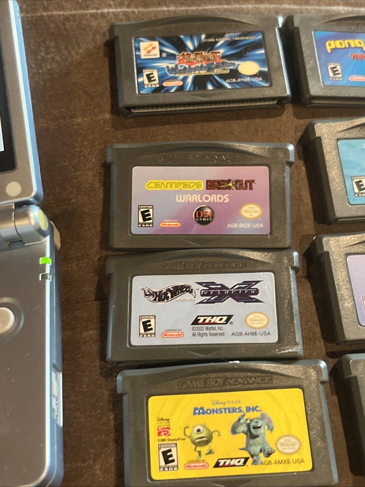 Nintendo Game Boy Advance SP Handheld System Blue , 8 games included *tested*