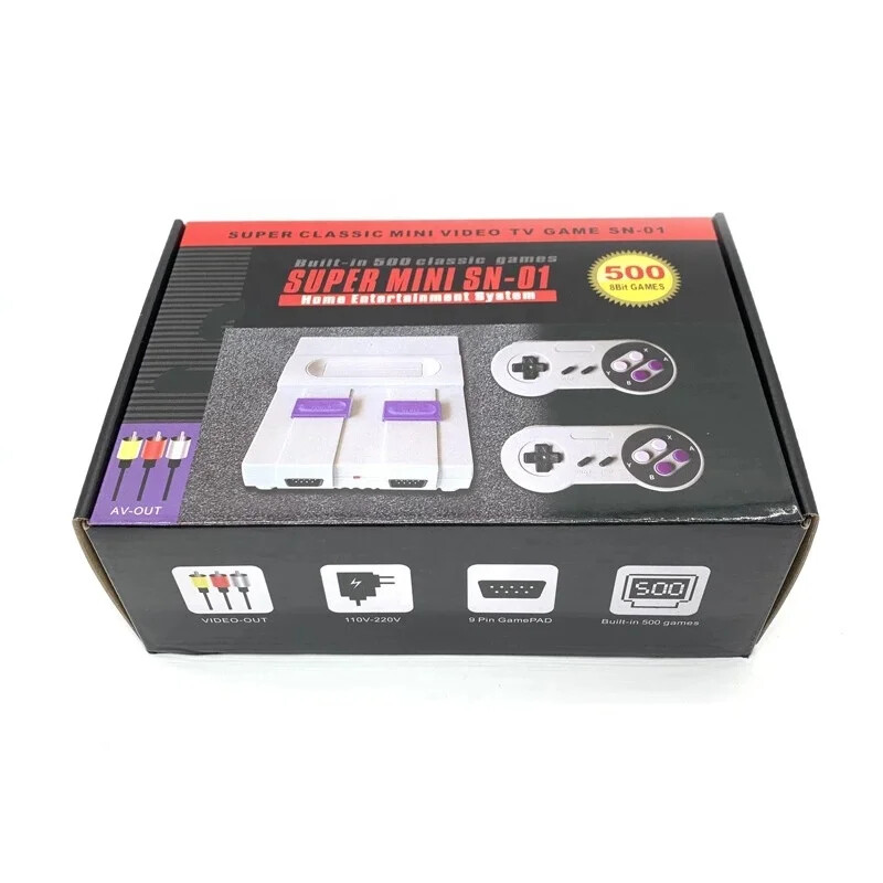 Super SN-01 Mini Classic Video Game Console Built-in 500 games , dual players