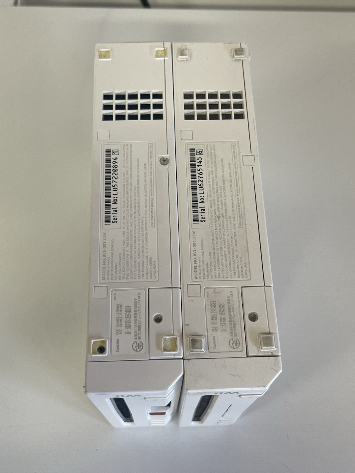 2 Nintendo Wii Video Game Console RVL-001 1 (For Parts Or Repair)(ASIs)(SeePics