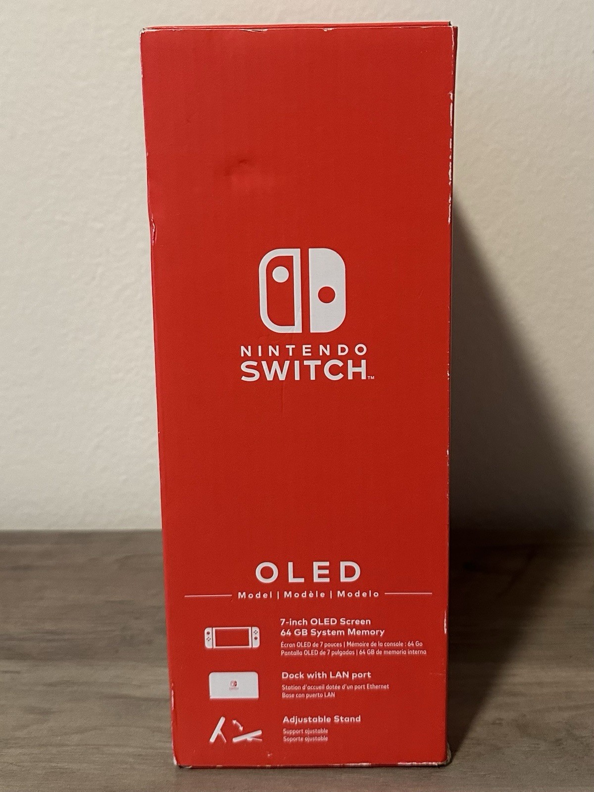 Nintendo Switch OLED 64GB Neon Red Blue Joy-Con 2021 Model With Extras