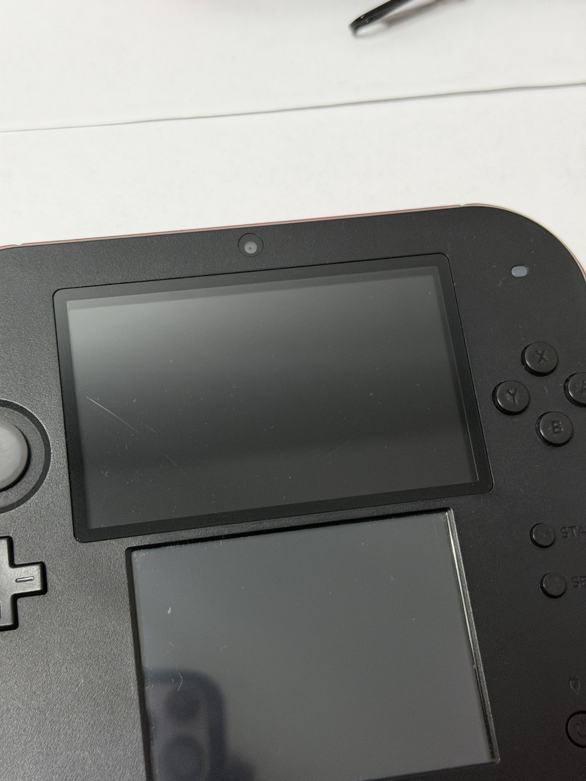 USED Nintendo 2DS Console Black & Red Handheld System Console W/ Case