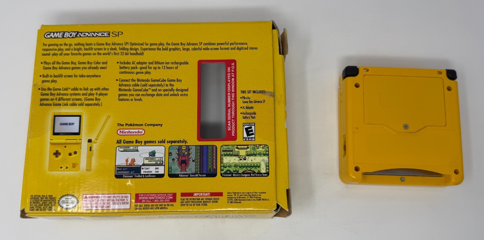 Nintendo Gameboy Advance SP Toys “R” Us Exclusive Limited Edition Pikachu IN BOX