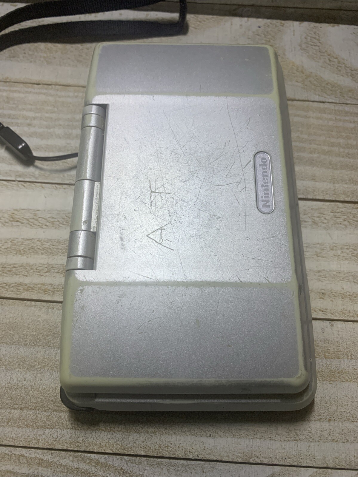 Original Fat Nintendo DS Silver W/ Stylus No Charger