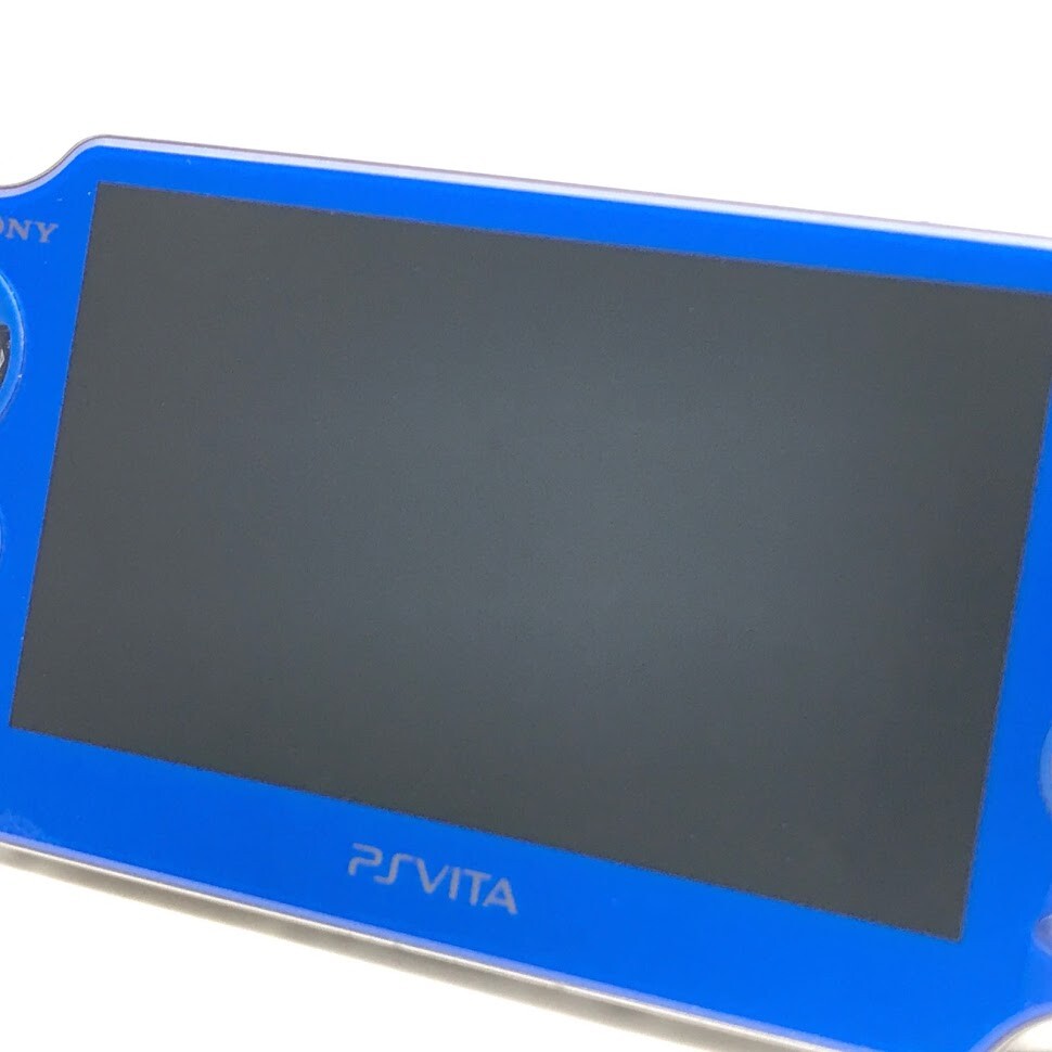 SONY PS Vita PCH-1000 Sapphire Blue Wi-Fi OLED FW:3.65 w/ Charger “Mint”