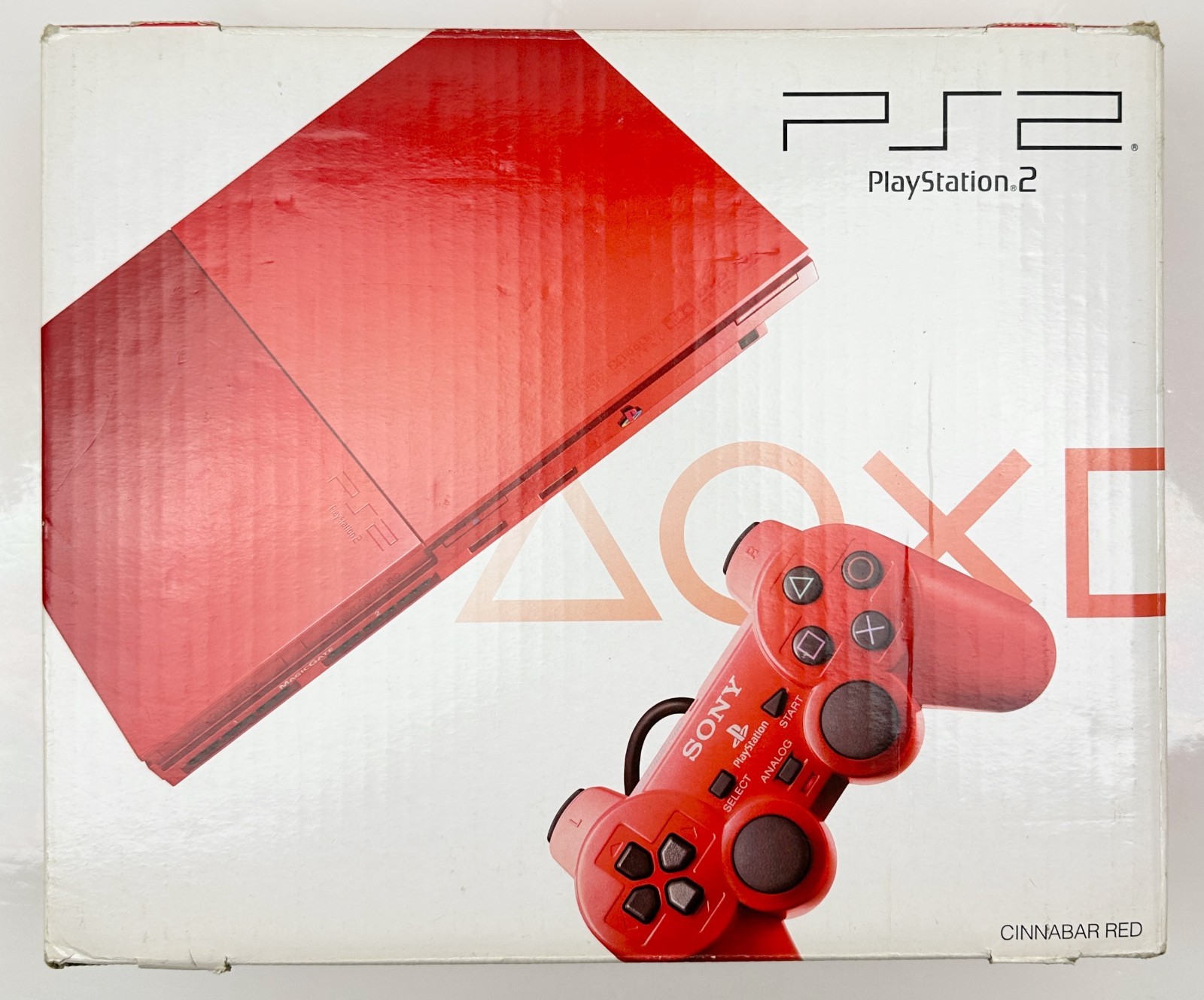 Sony PlayStation 2 Cinnabar Red PS2 Slim Console Complete In Box *Excellent*