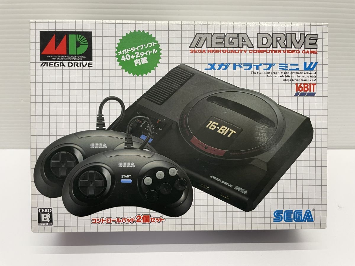 Sega MEGA DRIVE MEGADRIVE Mini W Classic SEGA Games Open box JAPAN