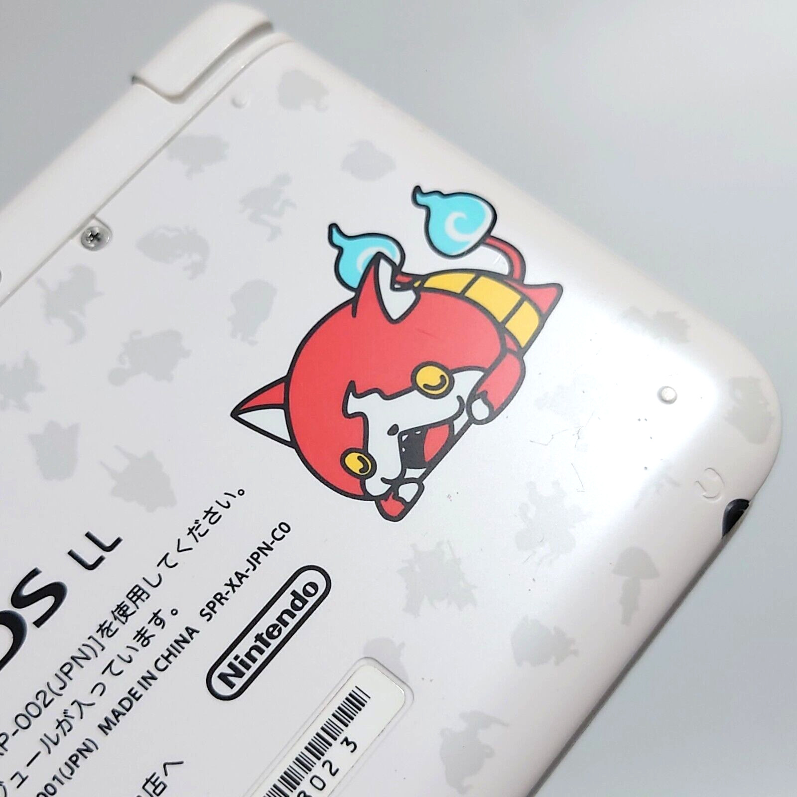 Nintendo 3DS XL LL Console Yo-kai Watch White w/Box Adapter Tested Japan Anime