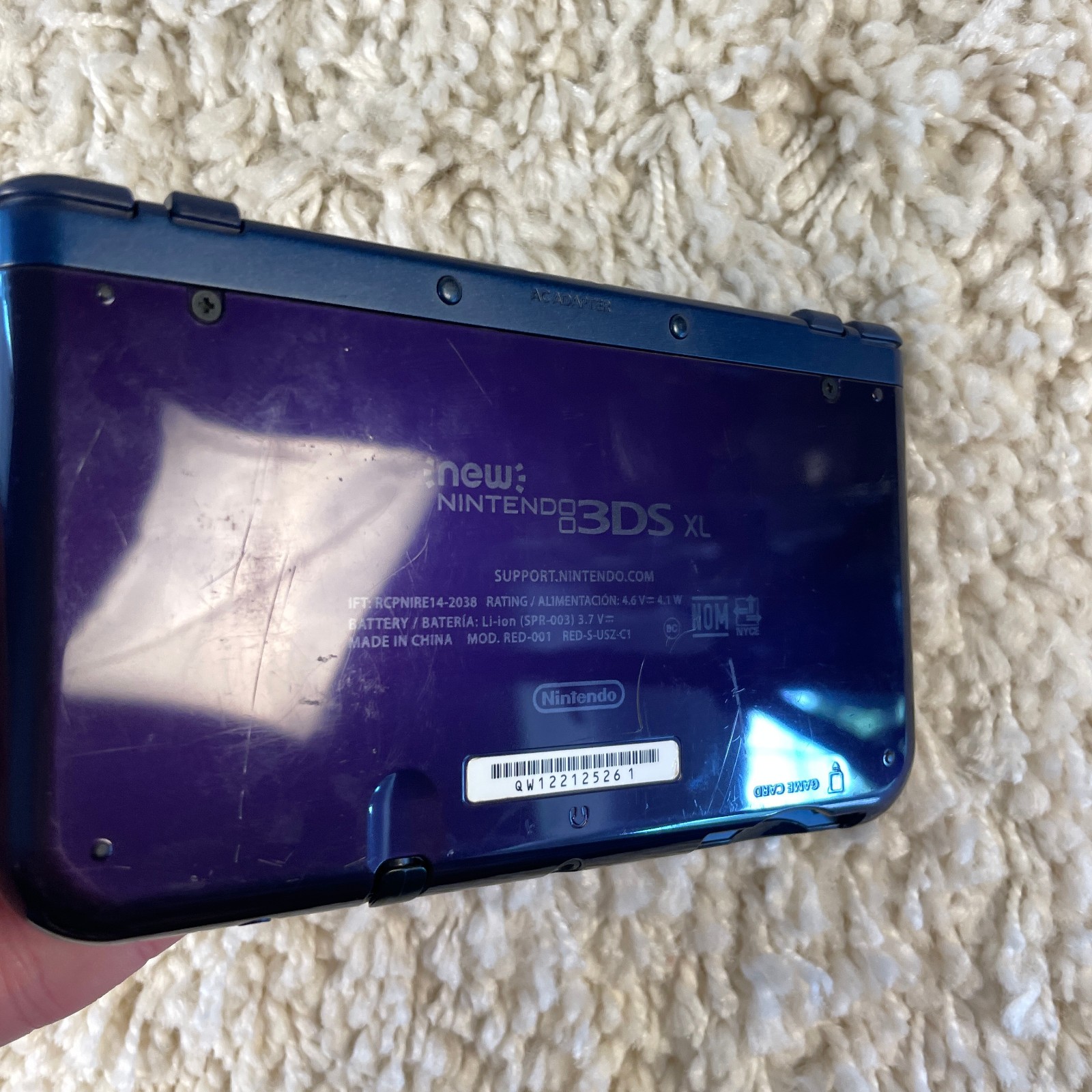 Nintendo New 3DS XL Galaxy Edition Handheld Console System RED-001 Tested