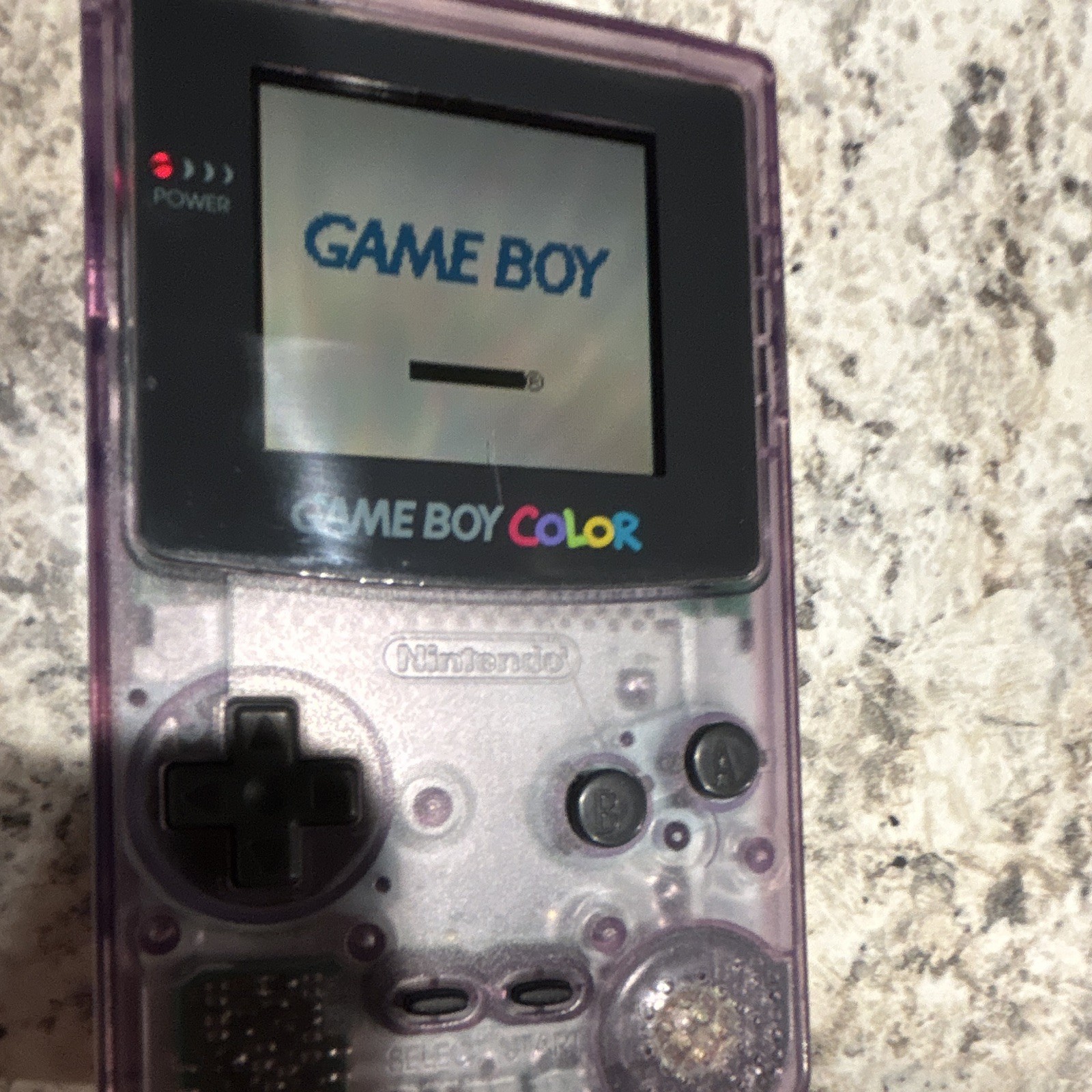 Nintendo Game Boy Color CGB-001 Atomic Purple Handheld w/ 3 Games