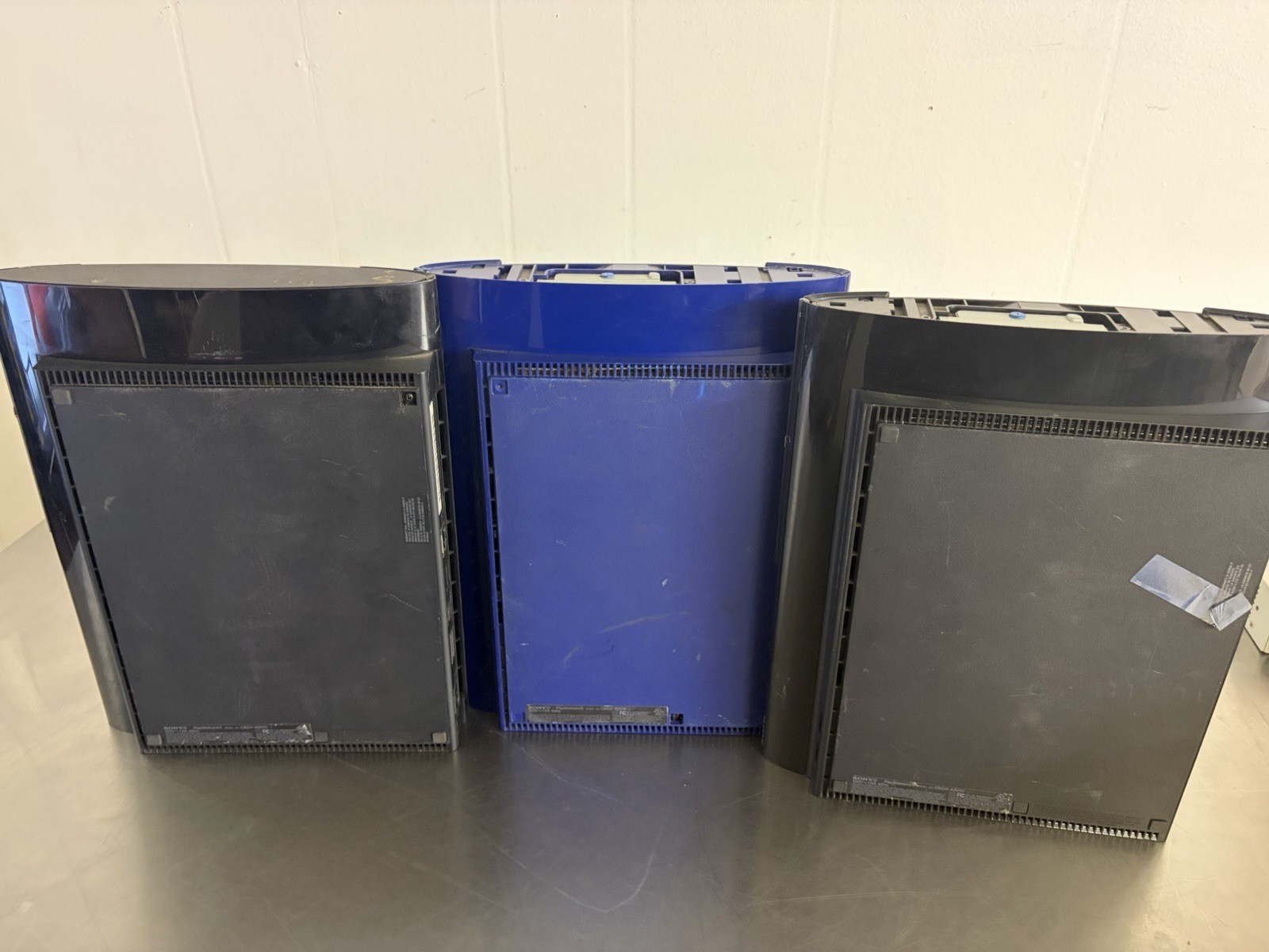 Lot of Three Sony PlayStation 3s Super slim Models Parts/Repair Please See Desc.