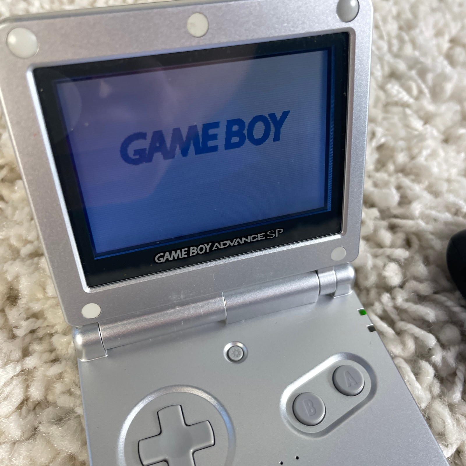 Nintendo Gameboy Advance GBA SP Platinum Silver Handheld Console System AGS-001
