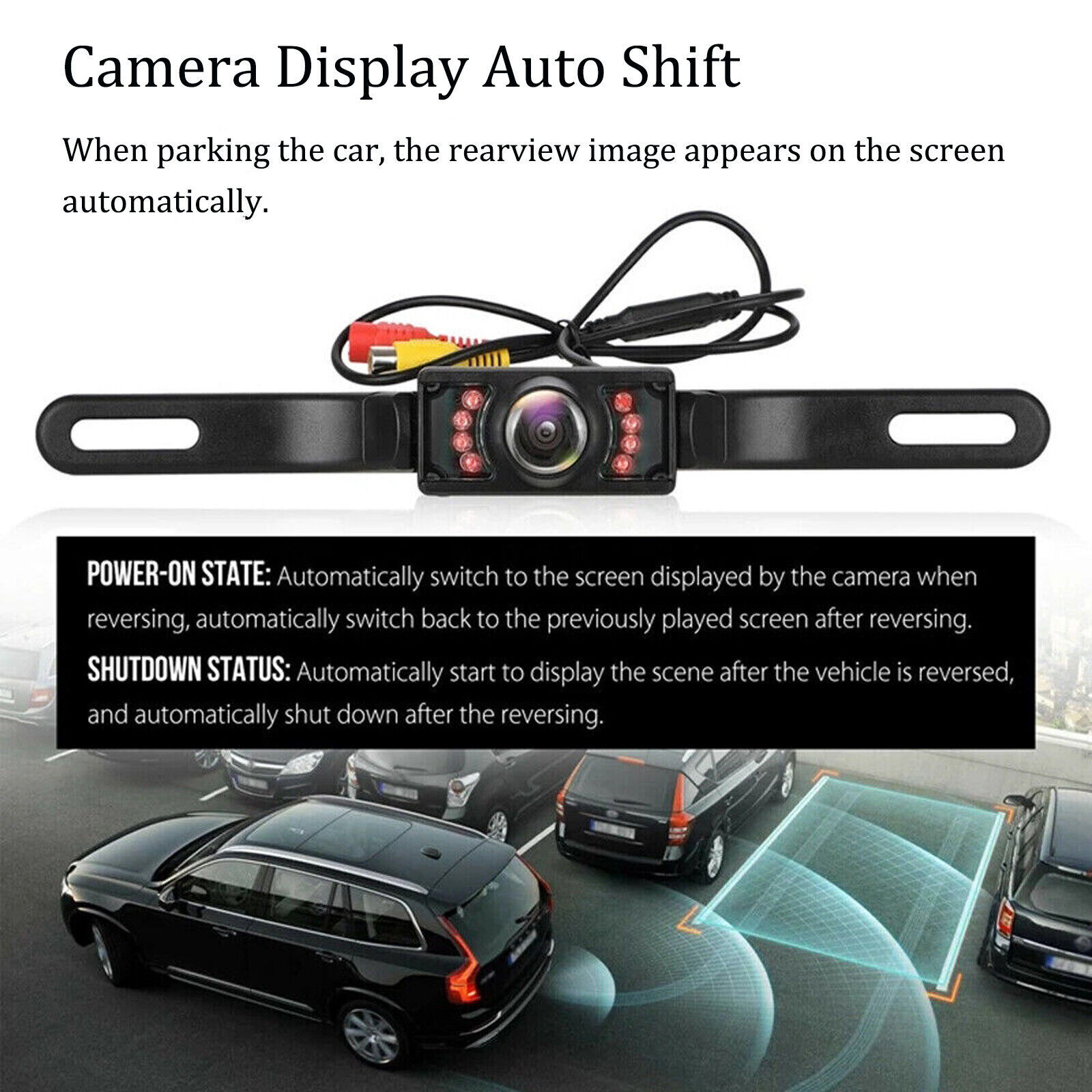 5″ Backup Camera Wireless Car Rear View HD Parking System Night Vision + Monitor