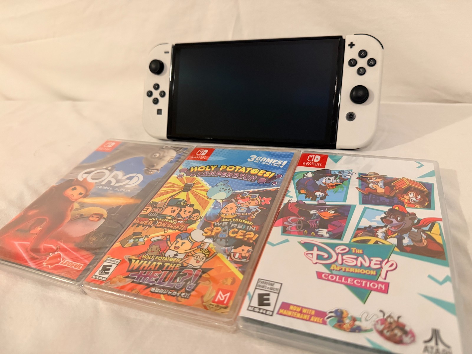 Nintendo Switch OLED, USED, White Color, 3x Game BUNDLE (NEW), READ DESCRIPTION*