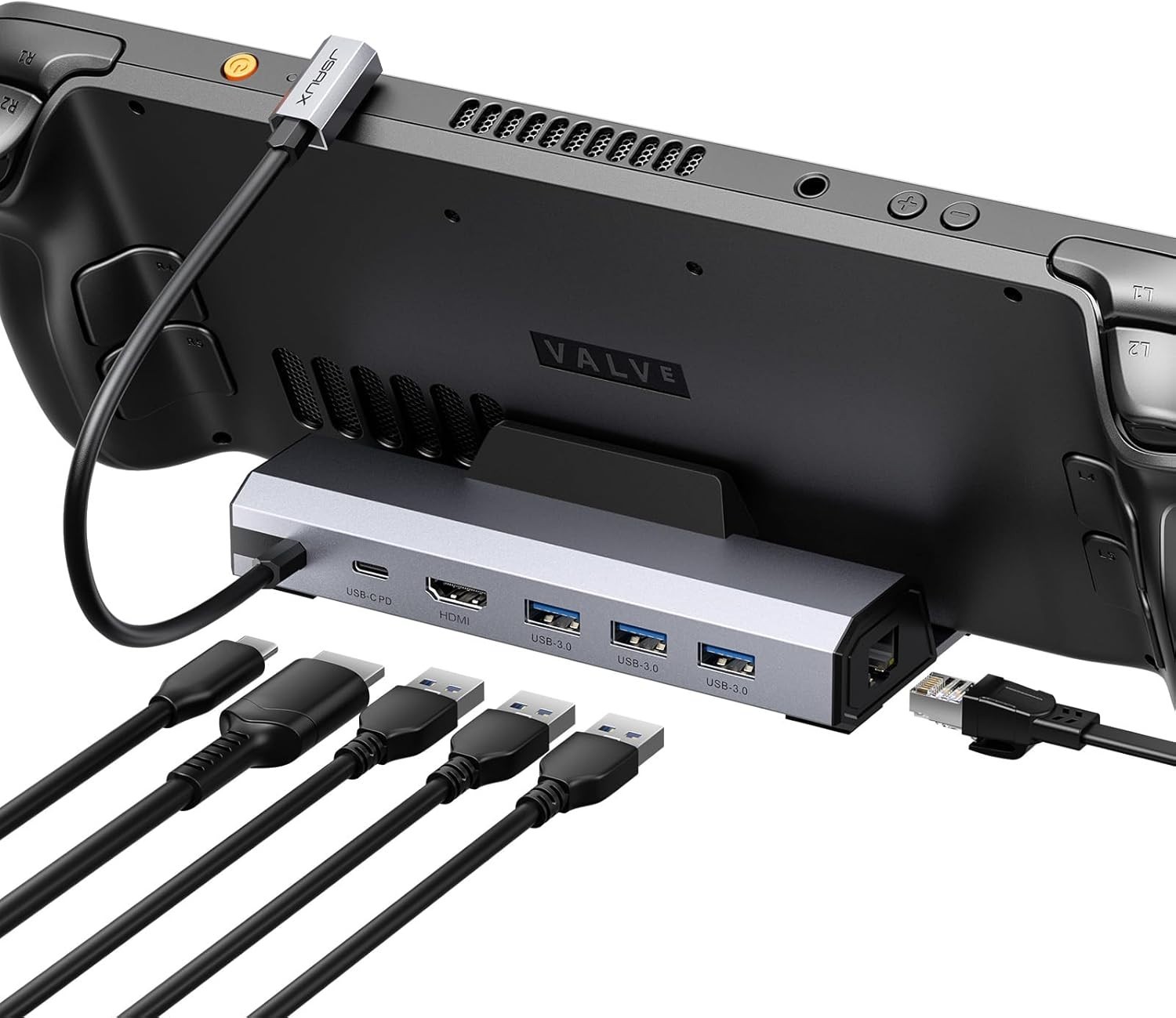 Compact 4K@120Hz Docking Station with 100W Charging for Steam Deck & Legion Go