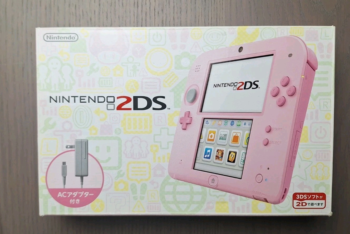 Nintendo 2DS Pink Region Free Console 16GB Tested Excellent Condition CIB