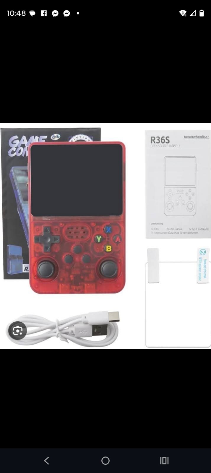 R36S Retro Handheld Video Game Console RED 64GB FAST SHIPPING BRAND NEW