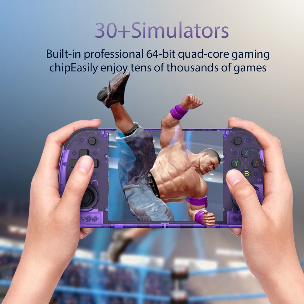New 4.2 Inch R36H Pro Max Retro Game Console Handheld 1024*768 Big Screen Portab