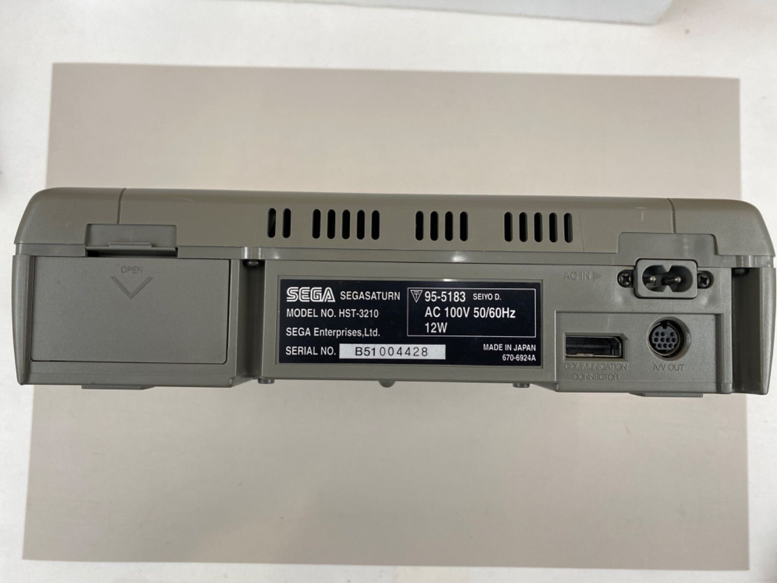 SEGA Saturn Console Gray HST-3210 Cable Tested 2 controller set Japan