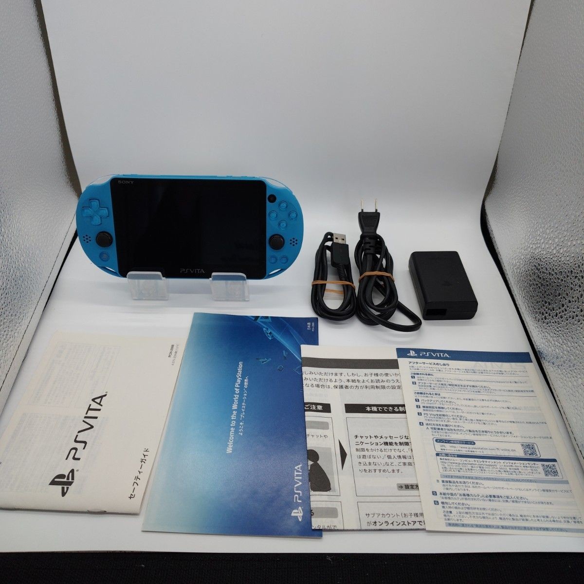 Excellent PS Vita PCH-2000 Sony Console Aqua blue Tested Used