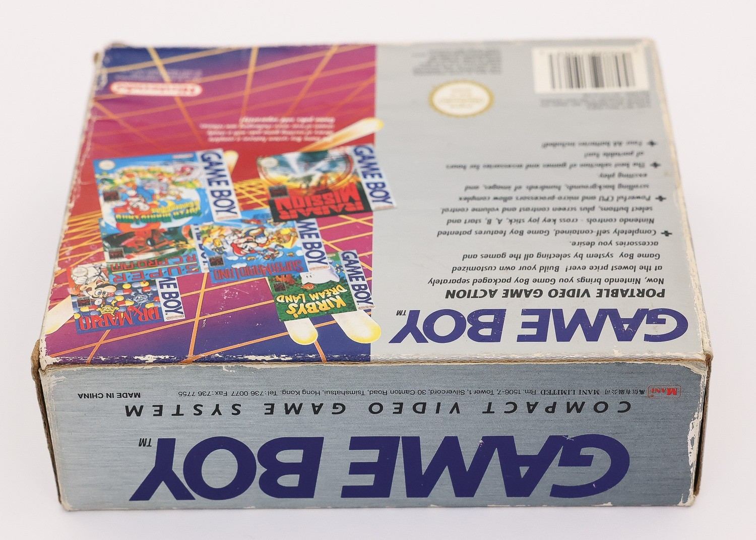 Original Nintendo Game Boy GB Hong Kong HK Mani Release DMG-01 1993 with Manual