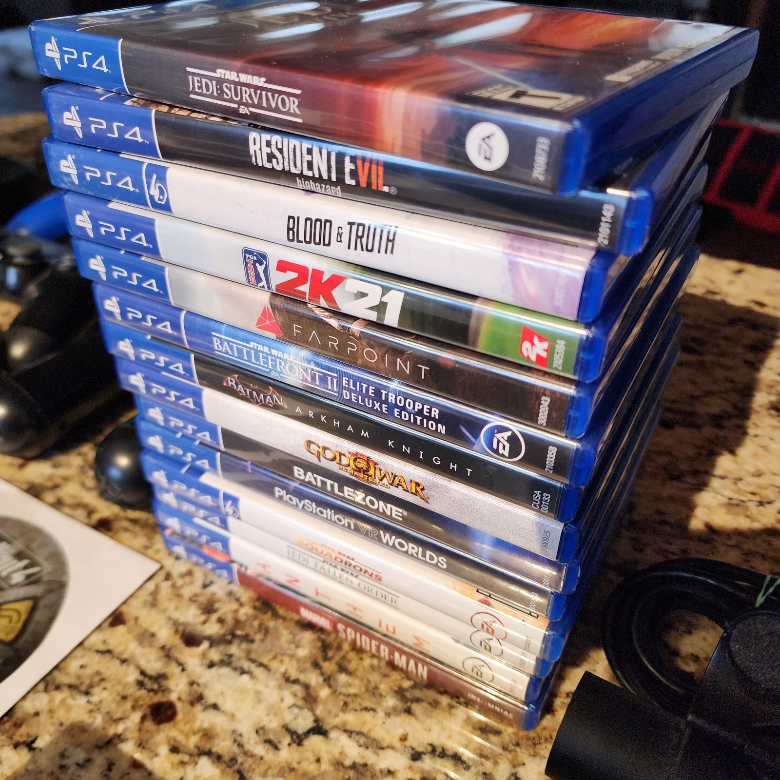 Playstation 4 PRO LOT 1TB CUH-7015B Boxes Controllers PSVR Many Accessories Wow!