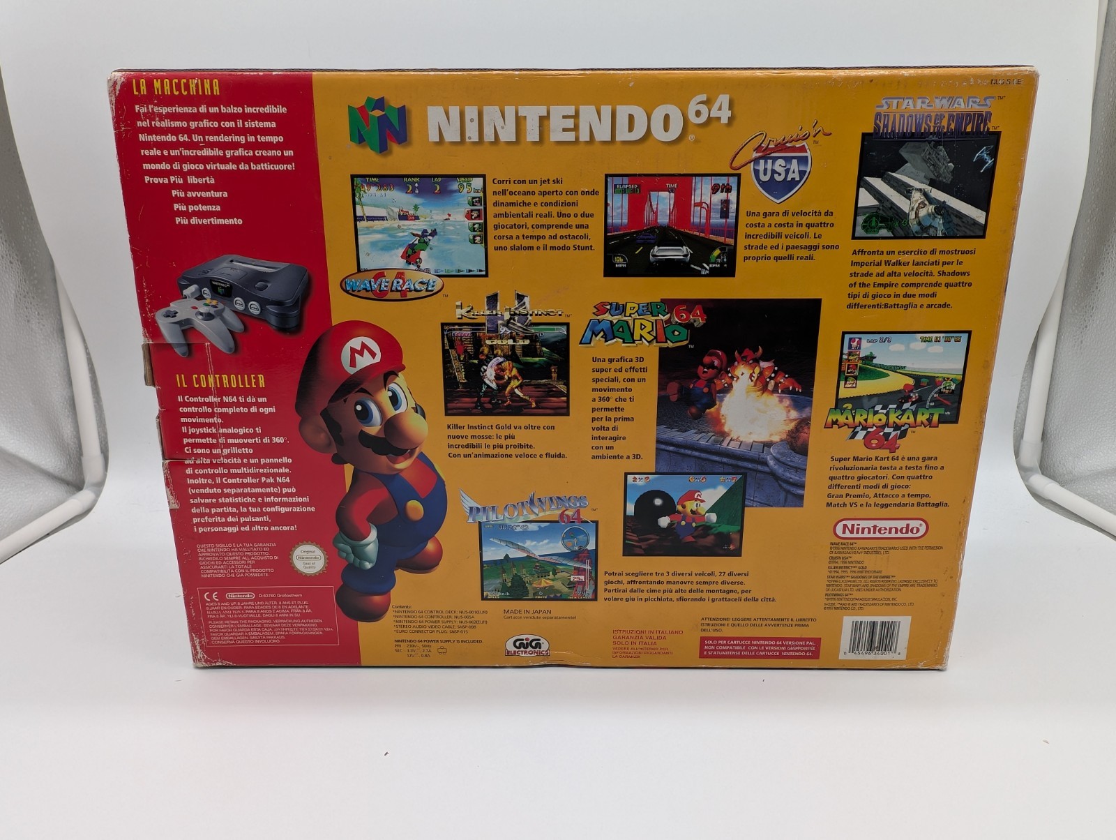 Nintendo 64 Console N64 Full Set PAL ITA GIG COMPLETE CIB – Great Condition
