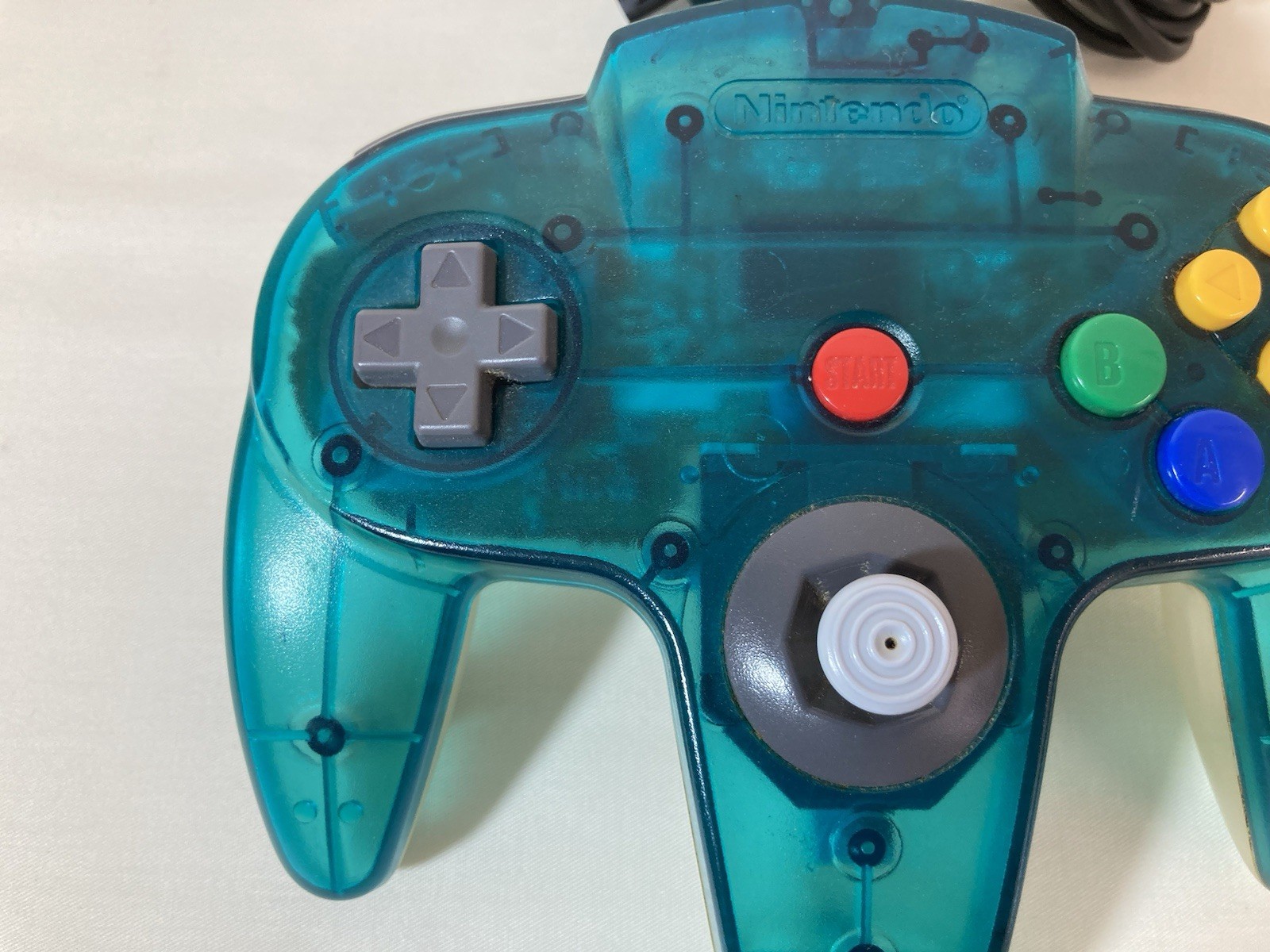 [g1470]Nintendo 64 Ice Clear Blue Console Controller Used Japan Seller N64