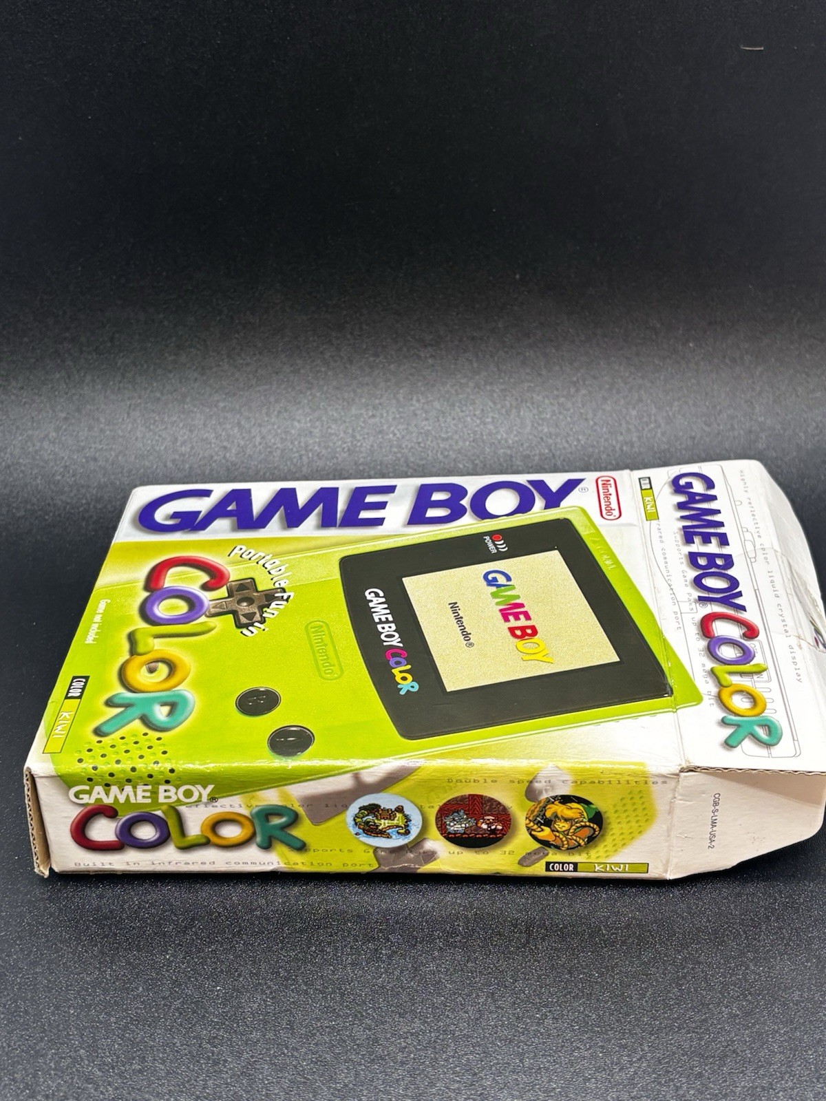 Nintendo GameBoy Color Handheld System – Kiwi – Complete – VG – Excellent Box