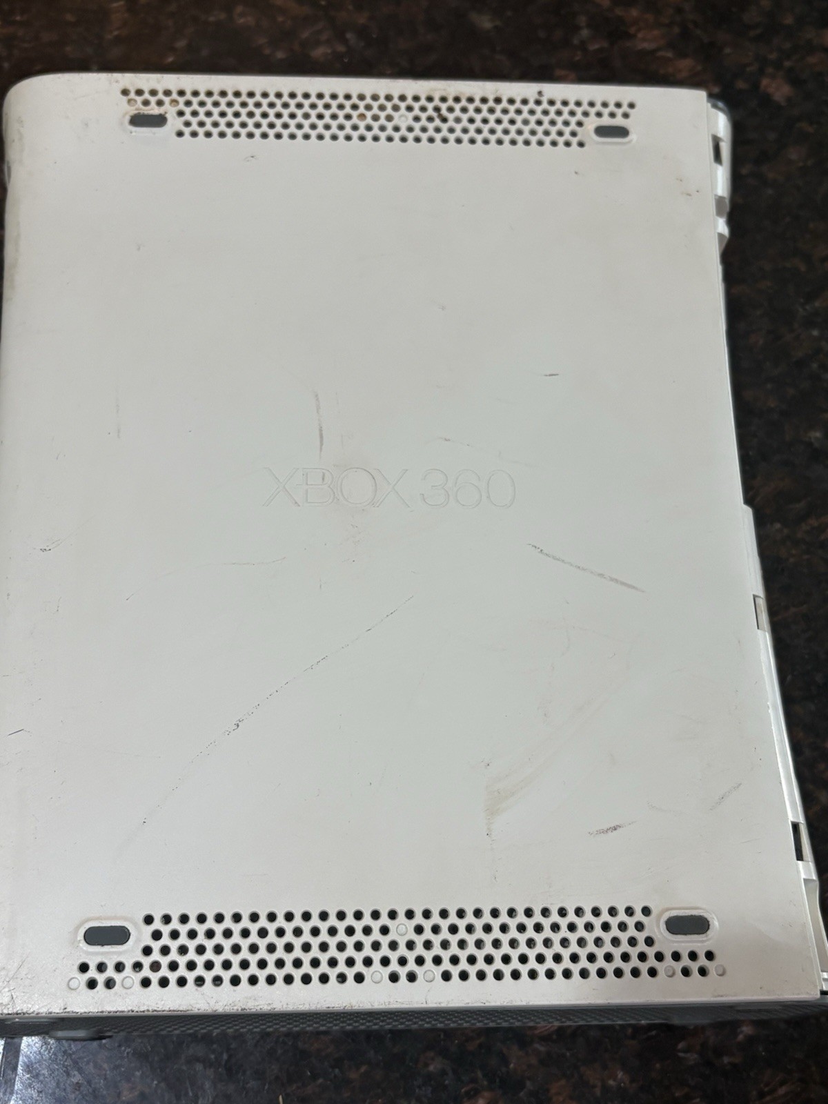 Microsoft Xbox 360 White 12.1A with Power Cable and 4 Games Jasper Model Tested