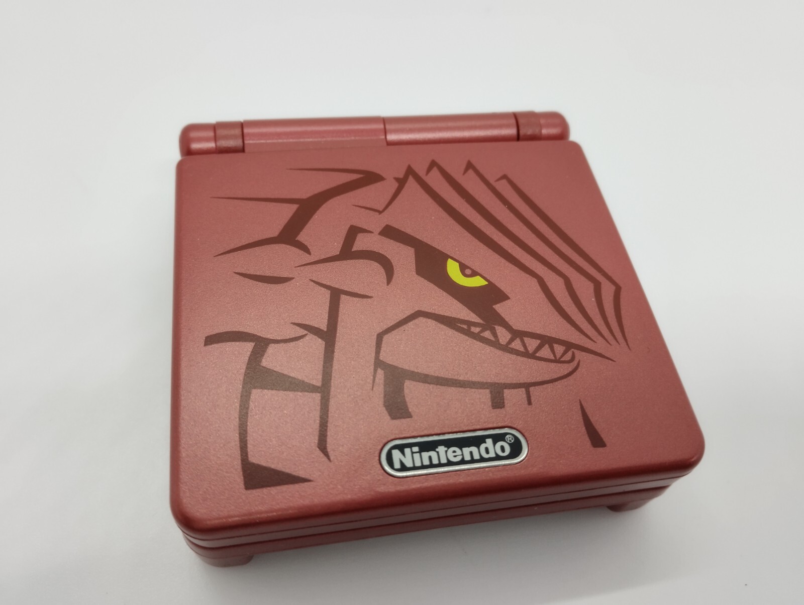Nintendo Gameboy Advance SP Groudon Pokémon Reshell *Glass Screen & New Battery*