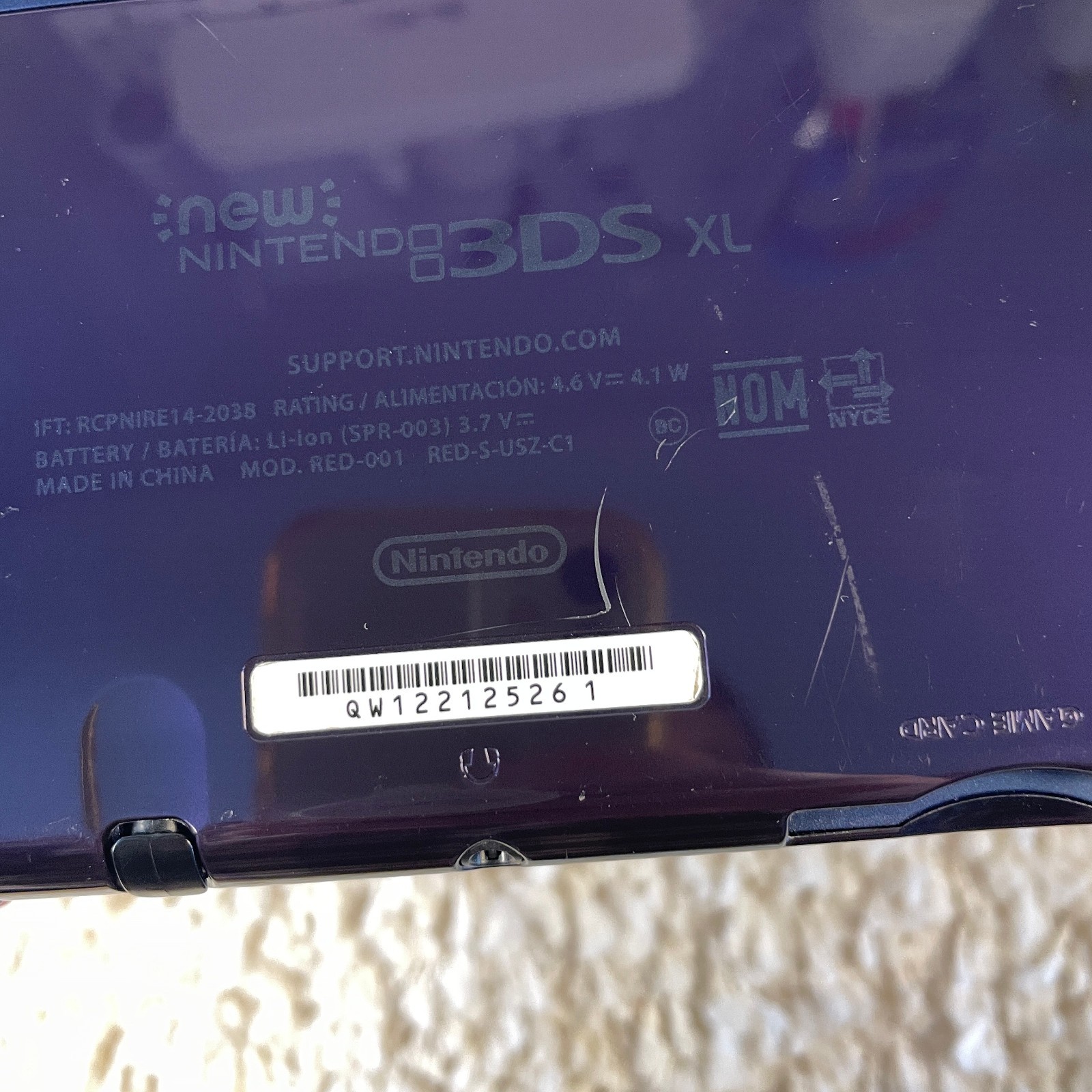 Nintendo New 3DS XL Galaxy Edition Handheld Console System RED-001 Tested