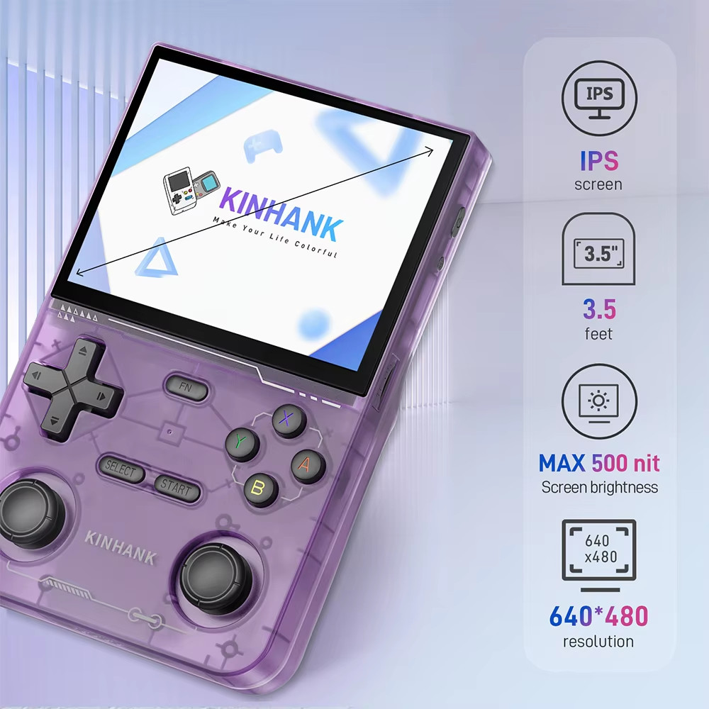 K36 Retro Handheld Video Game Console 500Nit 3.5 Inch IPS Screen 16000 Games Emu