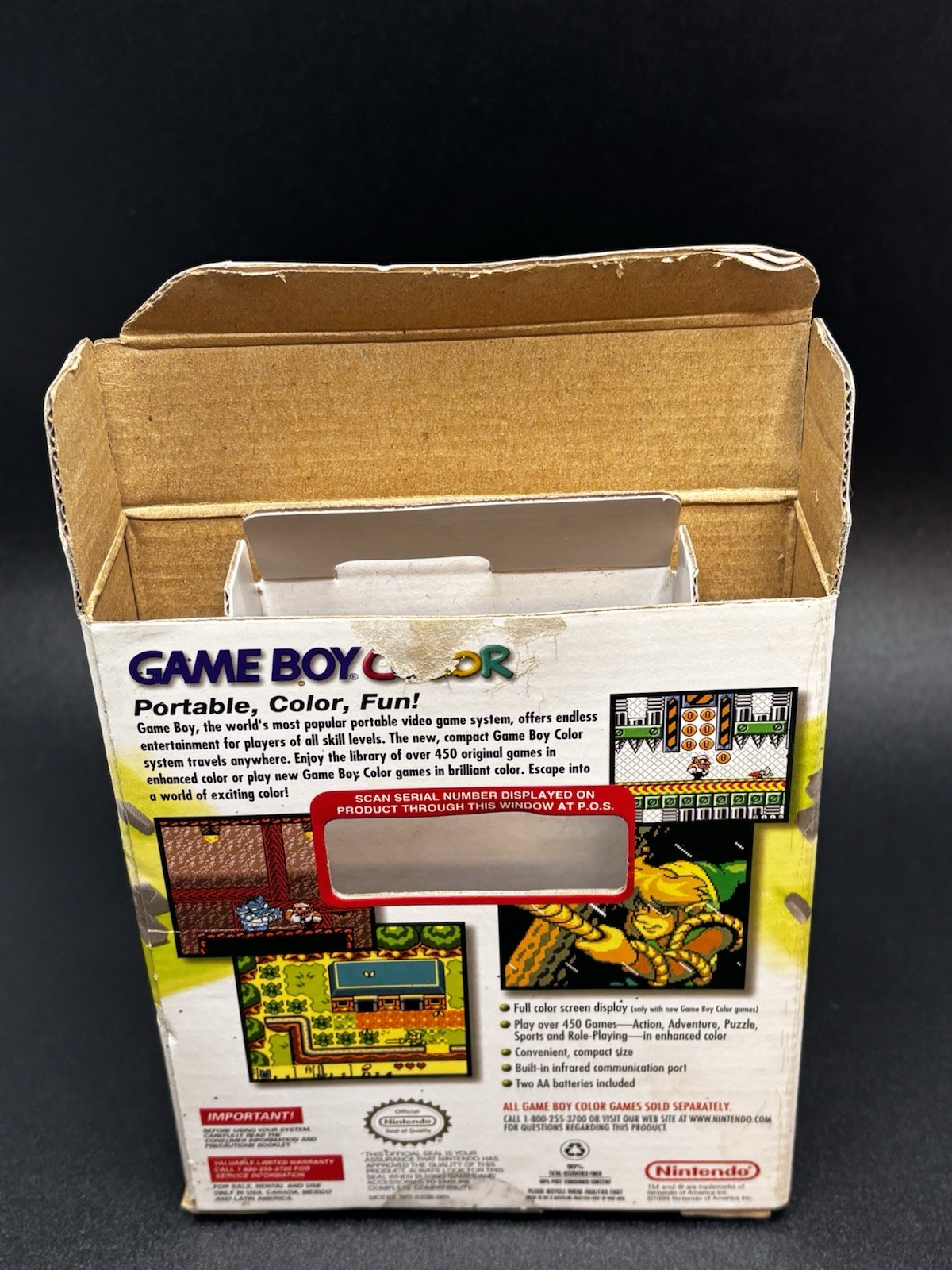 Nintendo GameBoy Color Handheld System – Kiwi – Complete – VG – Excellent Box