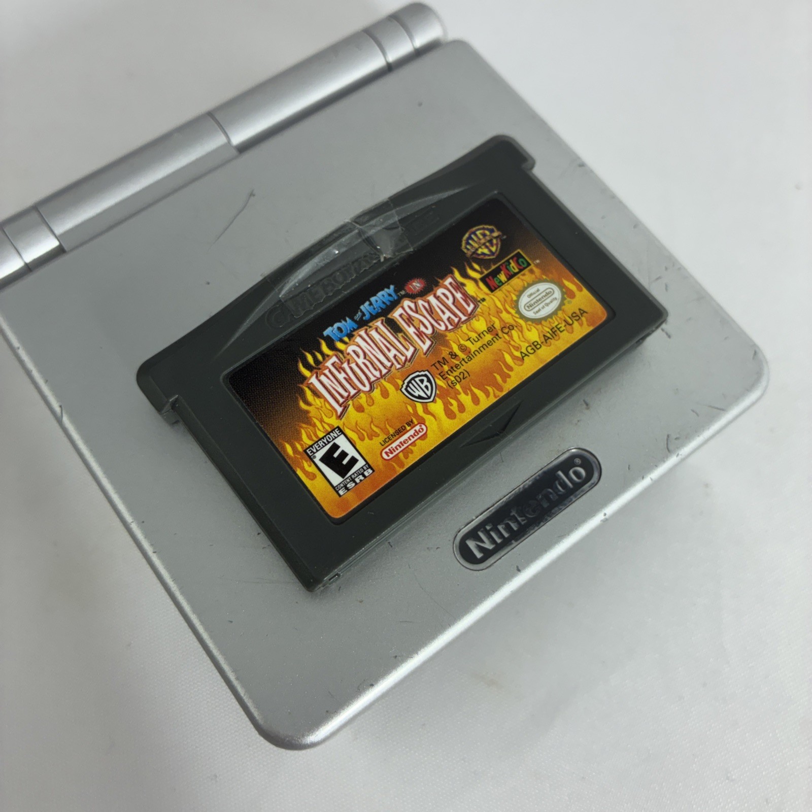 Nintendo Game Boy Advance SP Platinum Silver Handheld Console AGS-001 GBA