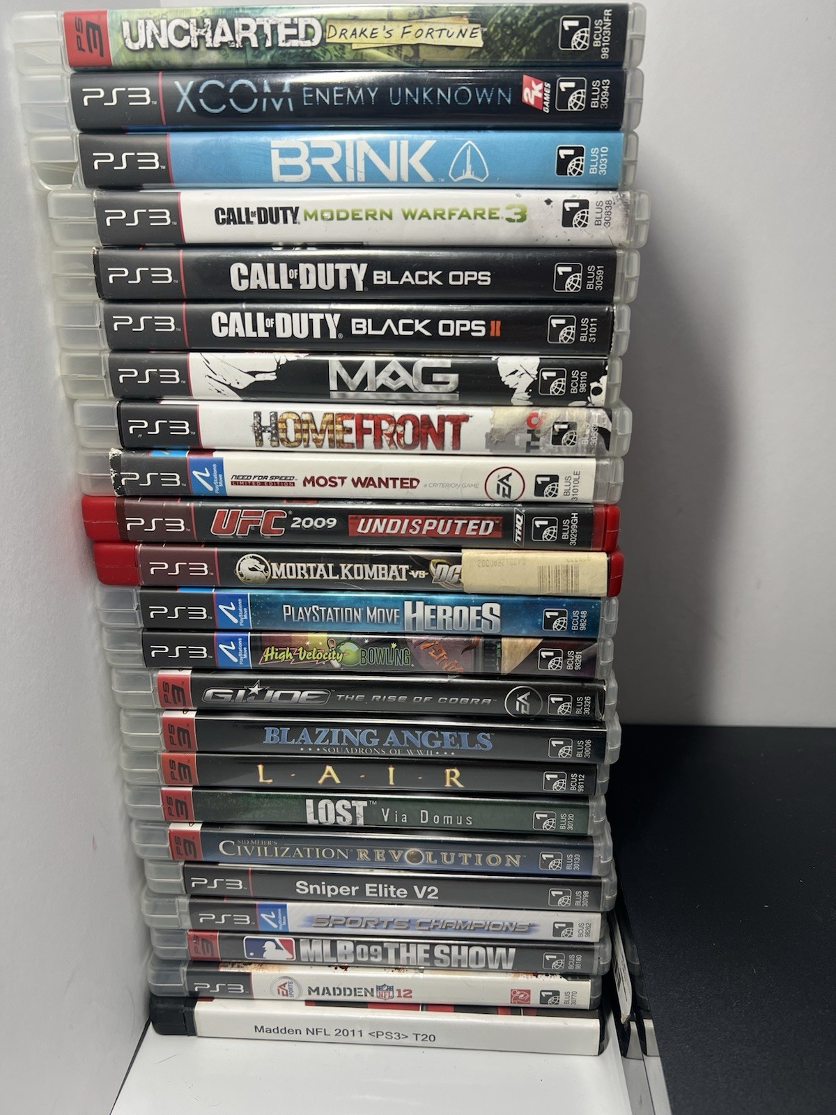 Sony PlayStation 3 Slim 150GB Black Console Call of Duty 23 Mint ConditionGames
