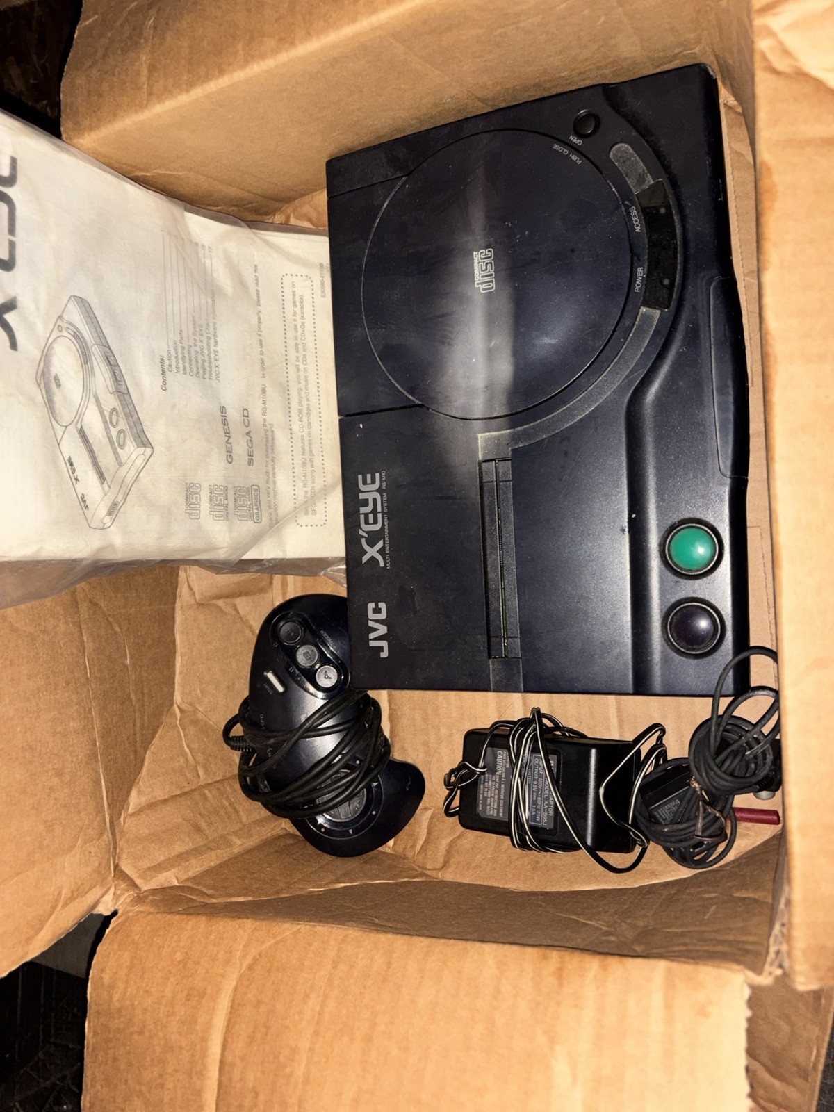 JVC X’Eye RG-M10 Sega Genesis CD Console w/ Controller, AC & AV/RF Cables manual