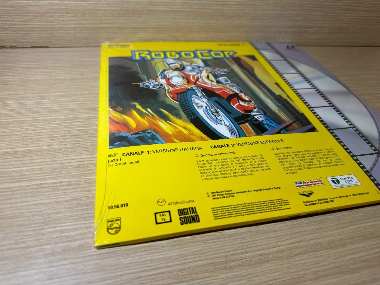 READ INFO- Robocop Animation Laser Disc LD Philips Laserdisc Spanish Italian