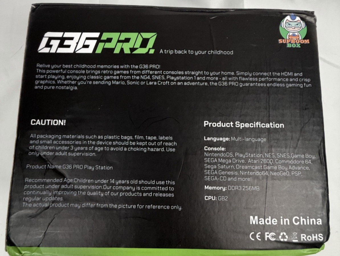 G36PRO,HDMI TV Video Game Stick Retro Gaming Console Wireless Controller 256GB