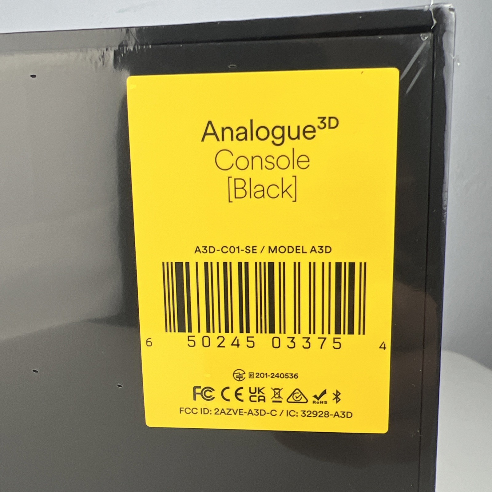 Analogue 3D BLACK Gaming Console Brand New Factory Sealed
